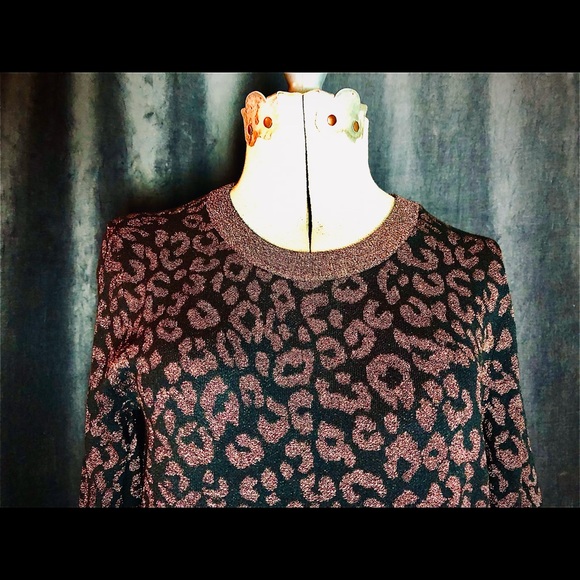 NWOT!! 🖤 Banana Republic Leopard Sweater XS - Picture 4 of 8